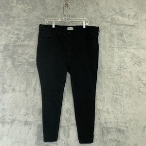 MADEWELL Jeans Women Sz 35 Roadtripper Black Denim High Rise Skinny Stretch